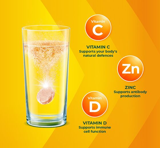 Berocca Immune Daily Defence Orange 60 Viên Sủi Bọt Size Độc Quyền 