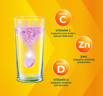 Viên sủi Berocca Immune Daily Defence Blackcurrant 60 viên Kích thước độc quyền 