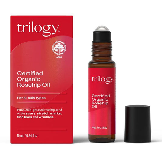 Trilogy 有机认证玫瑰果油滚珠按摩油 10ml 