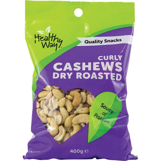 Healthy Way Curly Cashews Dry Roasted 400g
