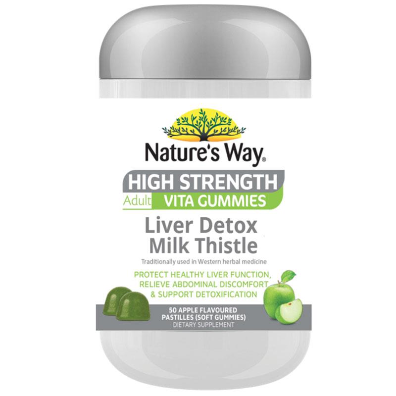 Nature's Way Adult Vita Gummies Viên uống giải độc gan cường độ cao Milk Thistle 50 viên 