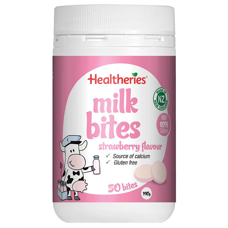 Healtheries Milk Bites Strawberry 50 viên 190g 