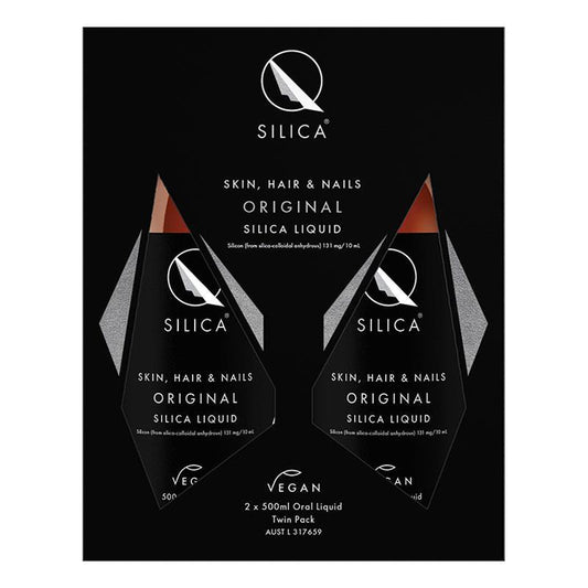 Qsilica Skin Hair &amp; Nails Original Silica 2 x 500ml Dung dịch uống 