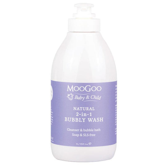 Sữa tắm gội MooGoo Baby And Child 2 trong 1 sủi bọt 1 lít 