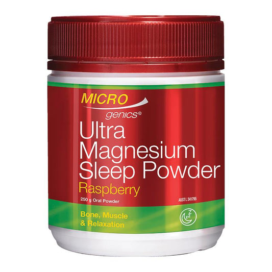 Bột bổ sung Magiê Ultra Sleep hương mâm xôi Microgenics 250g 