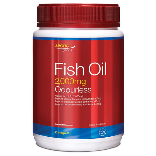 Dầu cá Microgenics 2000mg không mùi 340 viên nang 