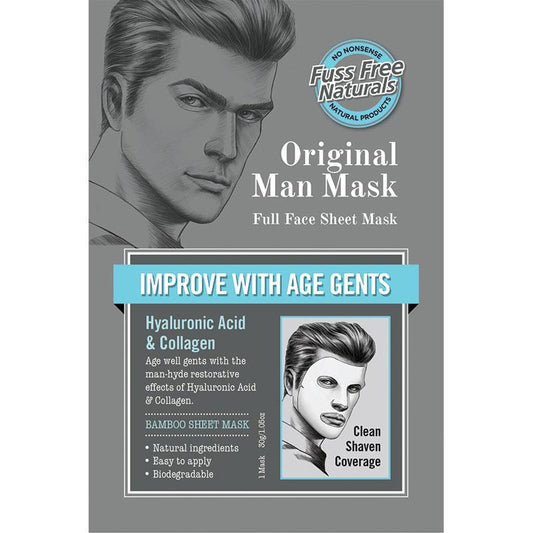 Mặt nạ toàn mặt Fuss Free Naturals Man Mask Hyaluronic Acid 