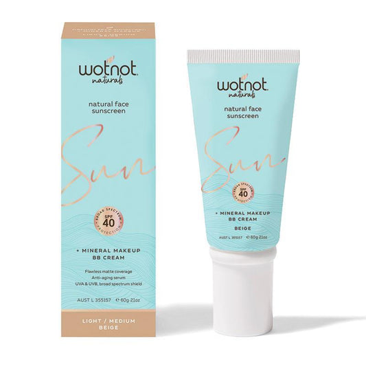 WotNot Natural Face Sunscreen BB Cream SPF 40+ Beige 60g