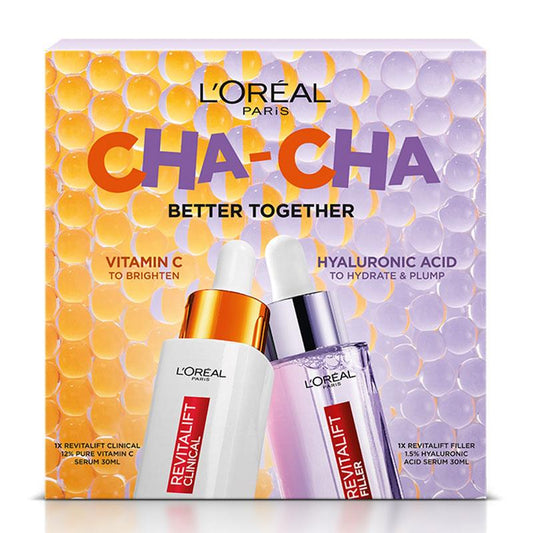 Bộ đôi huyết thanh Vitamin C và Hyaluronic của L'Oreal Paris CHa-CHa Better Together 