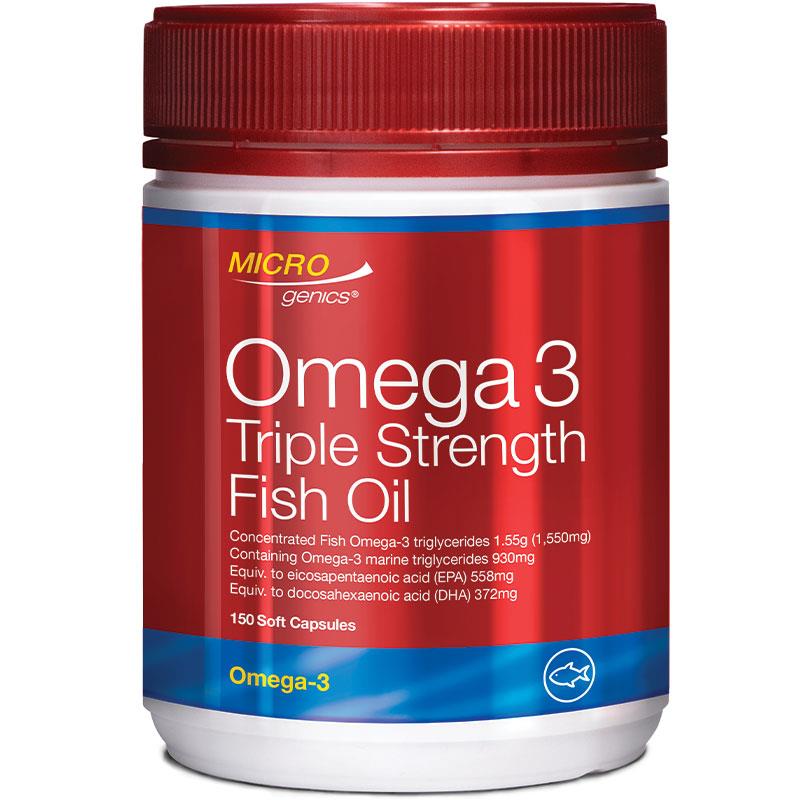 Dầu cá Microgenics Omega 3 Triple Strength 150 viên nang 