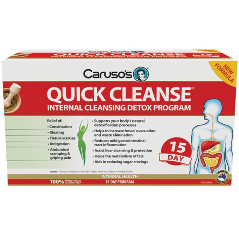 Internal Cleanse Caruso's Quick Cleanse Internal Cleansing Detox Program 15 Day – Pill ...