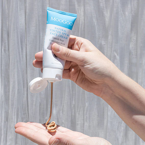 MooGoo Natural Tinted SPF40 Face Cream 50g