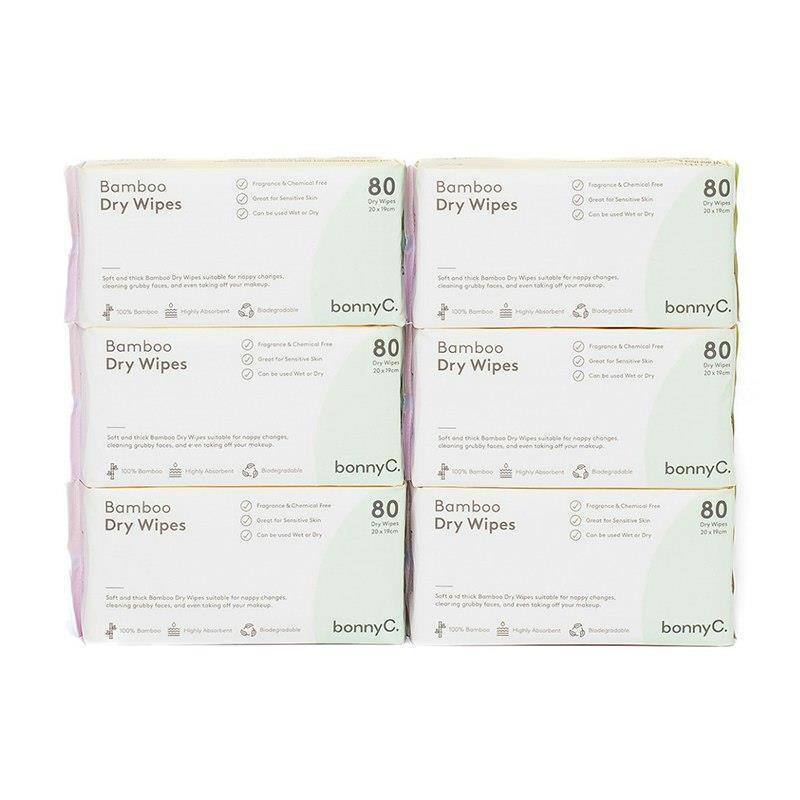 bonnyC Bunch 6 Pack Dry Wipes Bundle 