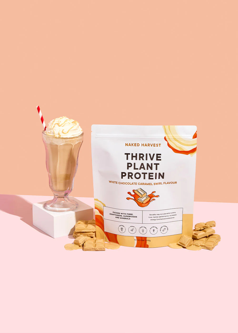 Naked Harvest White Chocolate Caramel Swirl Plant Protein