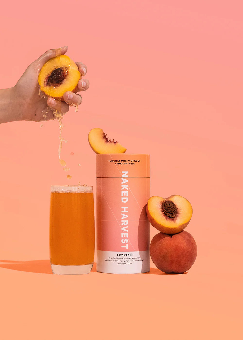 Naked Harvest Sour Peach Stim-free Pre-workout