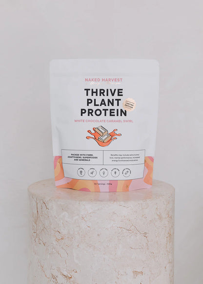 Naked Harvest X Georgie Stevenson Thrive Protein White Chocolate Caramel Swirl