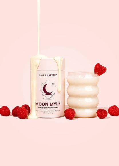Naked Harvest White Choc Raspberry Moon Mylk