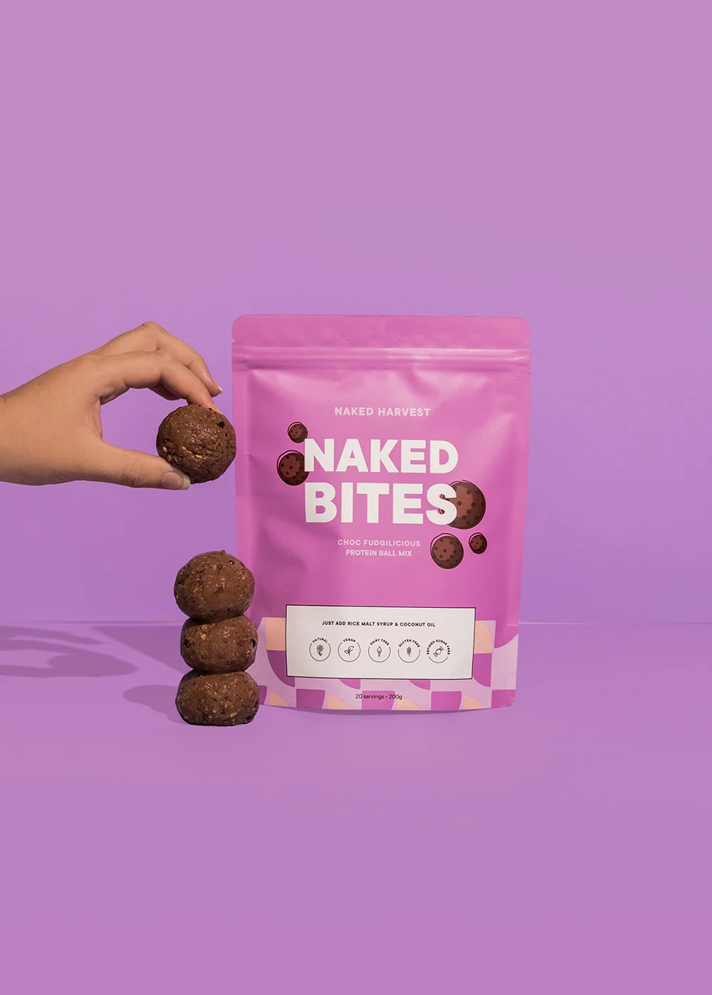 Naked Harvest Naked Bites Choc Fudgilicious 