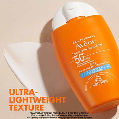 Avene Sunscreen Aqua-fluid SPF50+ 40ml - For Sensitive Skin