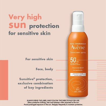 Xịt chống nắng Avene SPF 50+ 200ml 