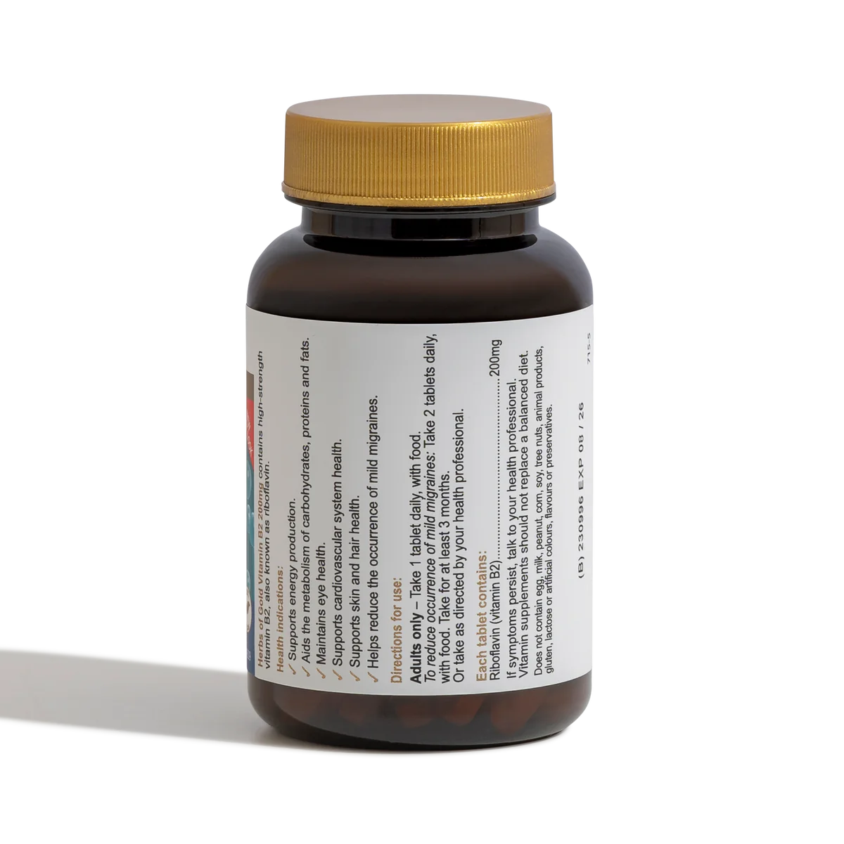 Herbs of Gold 维生素B2 200毫克 60片