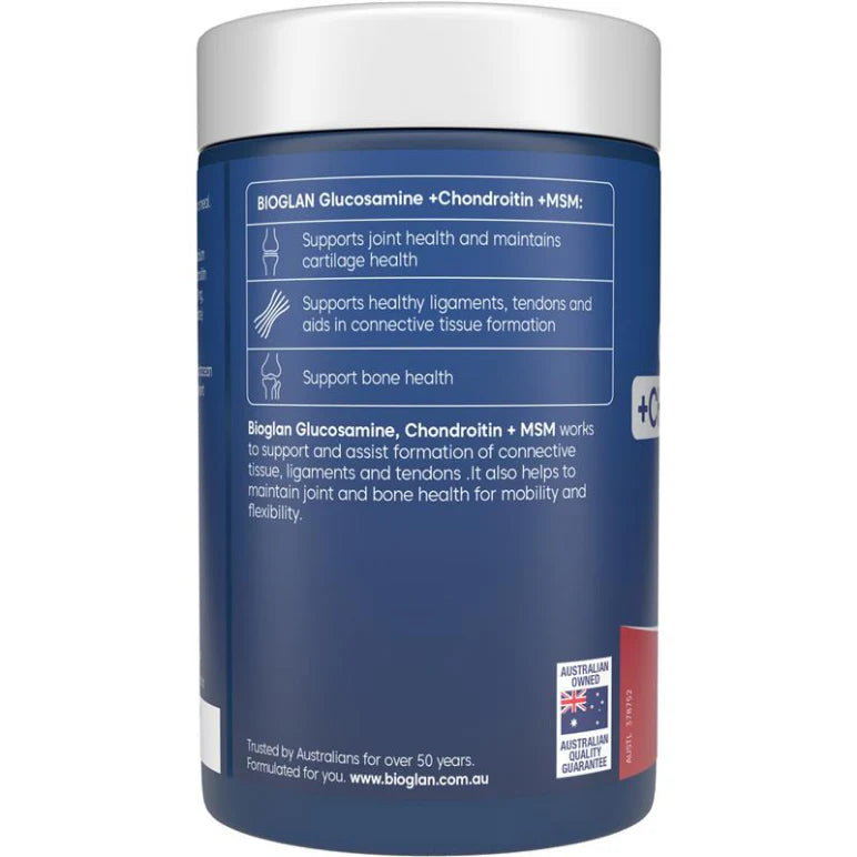 Bioglan Glucosamine + Chondroitin + Turmeric 120 Tablets