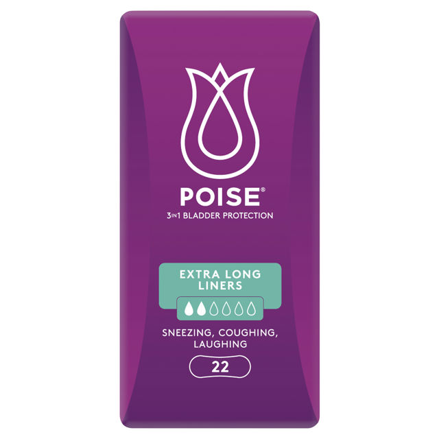 Poise Liners Extra Long 22