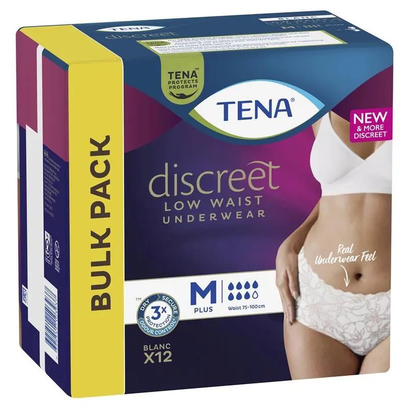 TENA Pants Discreet White Size M 12 Pack