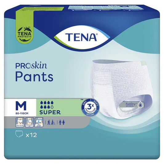 TENA Pant Proskin Super Size Medium 12 Pack