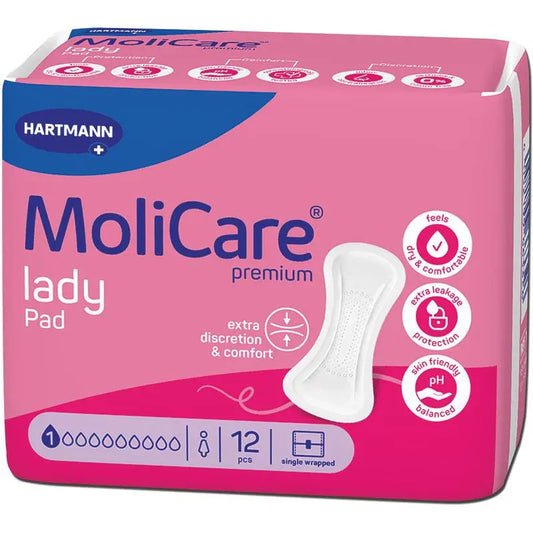 MoliCare Premium Lady Pad 1 Drop Pads 12 Pack