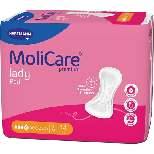 MoliCare Premium Lady Pad 4 Drops Pads 14 Pack