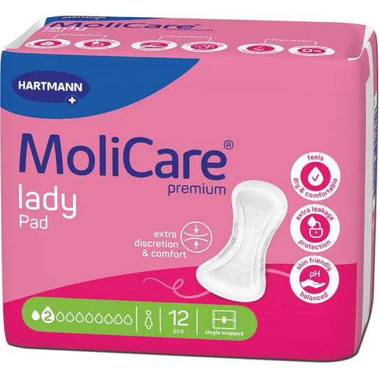 MoliCare Premium Lady Pad 2 Drops Pads 12 Pack