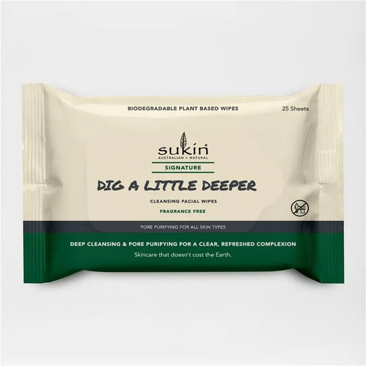Sukin Signature Dig A Little Deeper Pore Purifying Wipes 25 Pack
