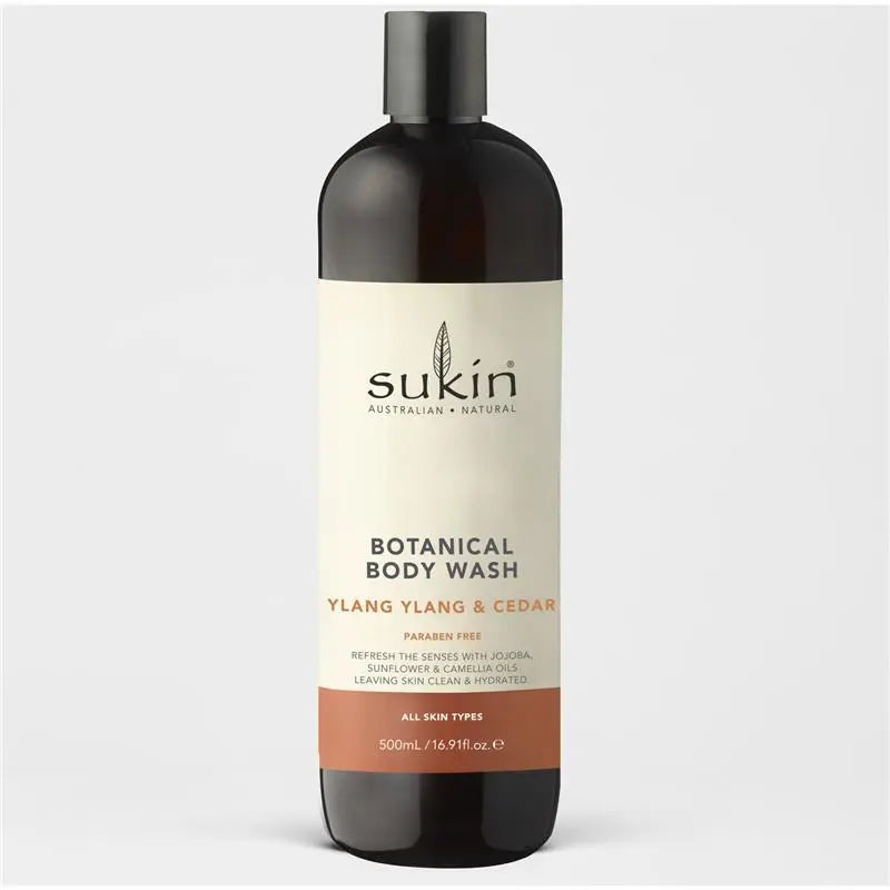 Sukin Botanical Body Wash Ylang Ylang & Cedar 500ml