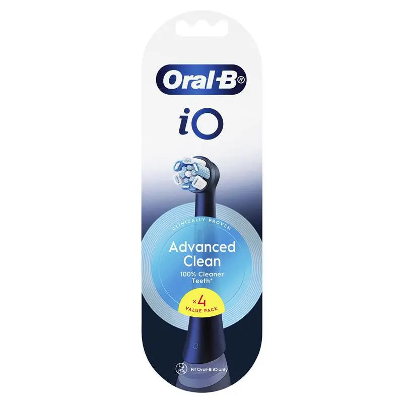 Oral B Power Toothbrush iO Advanced Clean Refills Black 4 Pack