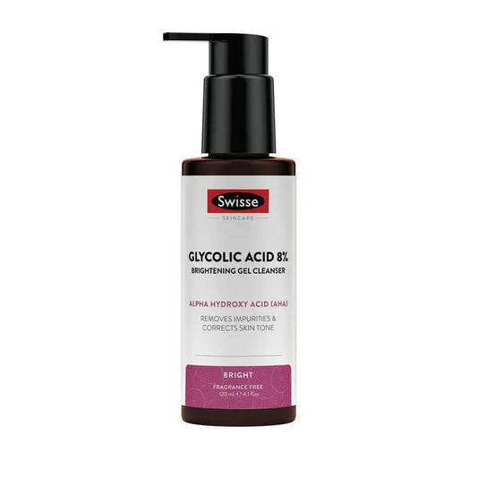 Swisse Skincare Glycolic Acid 8% Brightening Gel Cleanser 120ml