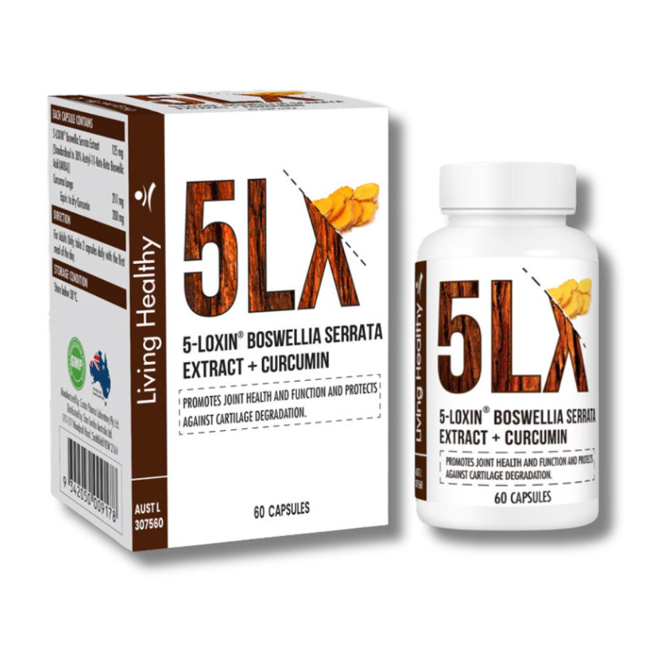 Living Healthy 5LX 乳香锯缘青蟹提取物+姜黄素 60 粒胶囊