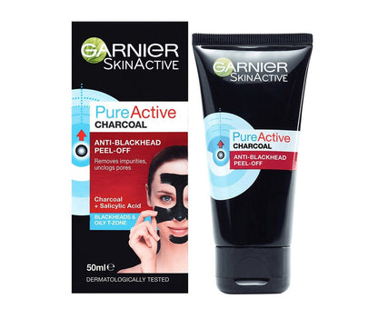 Garnier Skin Active Pure Active Charcoal Anti-Blackhead Peel Off Mask 50ml