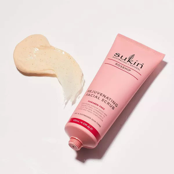 Tẩy tế bào chết trẻ hóa da mặt Sukin Rosehip 125ml 